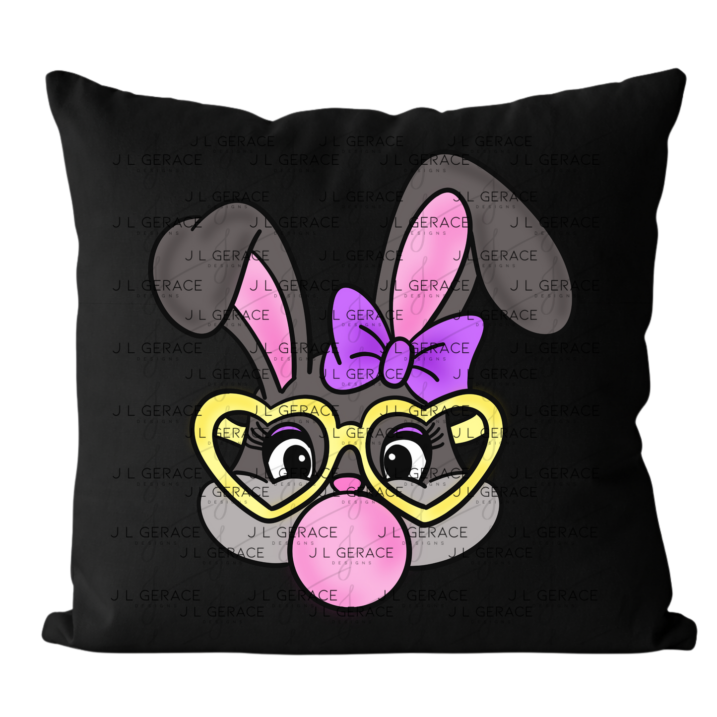Cute Easter Bunny with Glasses PNG