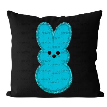 Blue Glitter Bunny Peep Easter Clipart Sublimation PNG