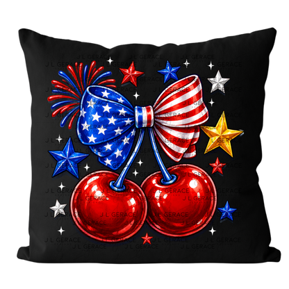 Patriotic Cherry Bow PNG