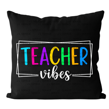 Teacher Vibes - Colorful PNG Digital Download (2 Colors)