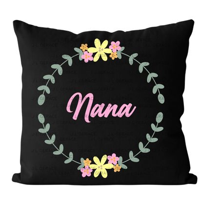 Nana PNG – Floral Wreath Script Sublimation Design