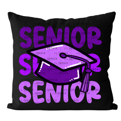 Senior PNG – Purple Graduation Cap Lettering Design