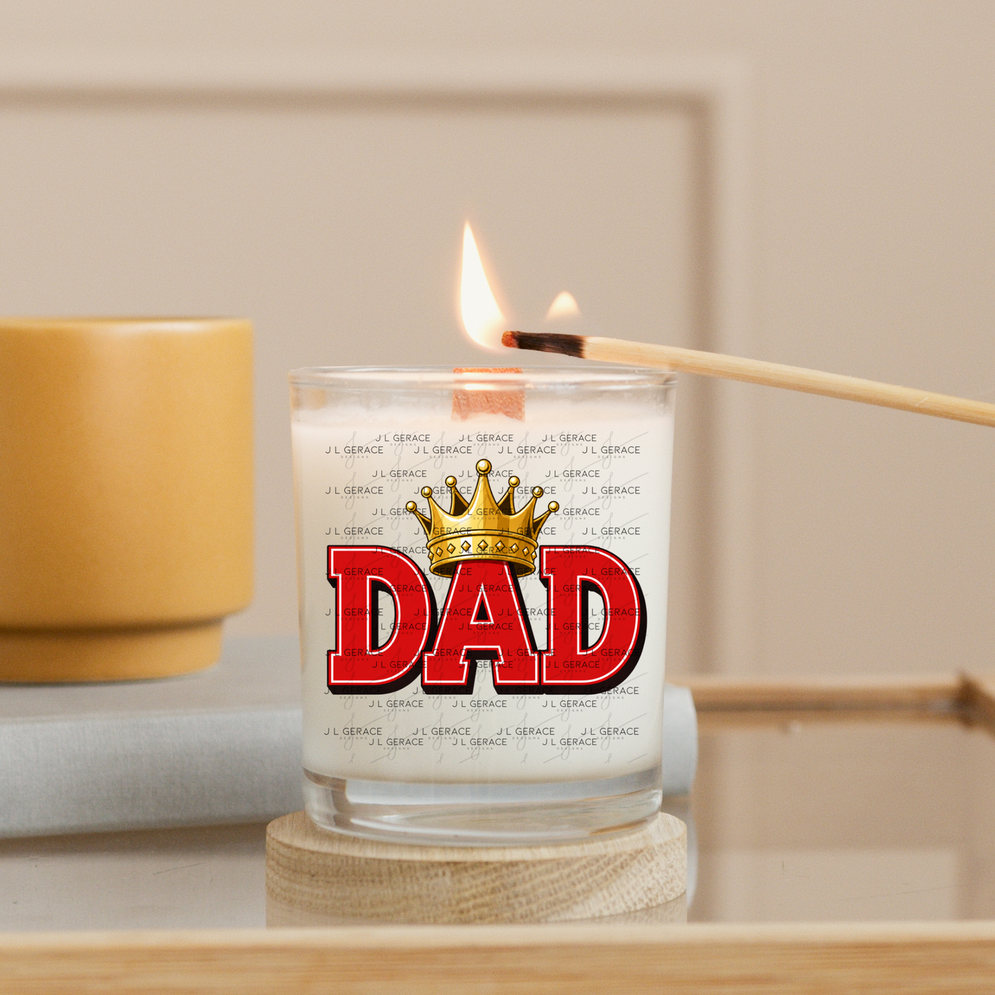 Dad PNG – Red King Crown Typography Sublimation Design