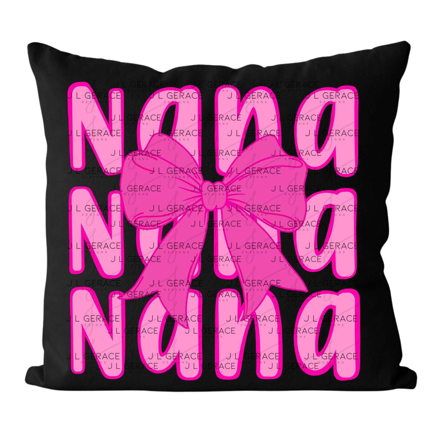 Nana Bow PNG – Pink Coquette Style Sublimation Design