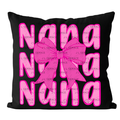Nana Bow PNG – Pink Coquette Style Sublimation Design