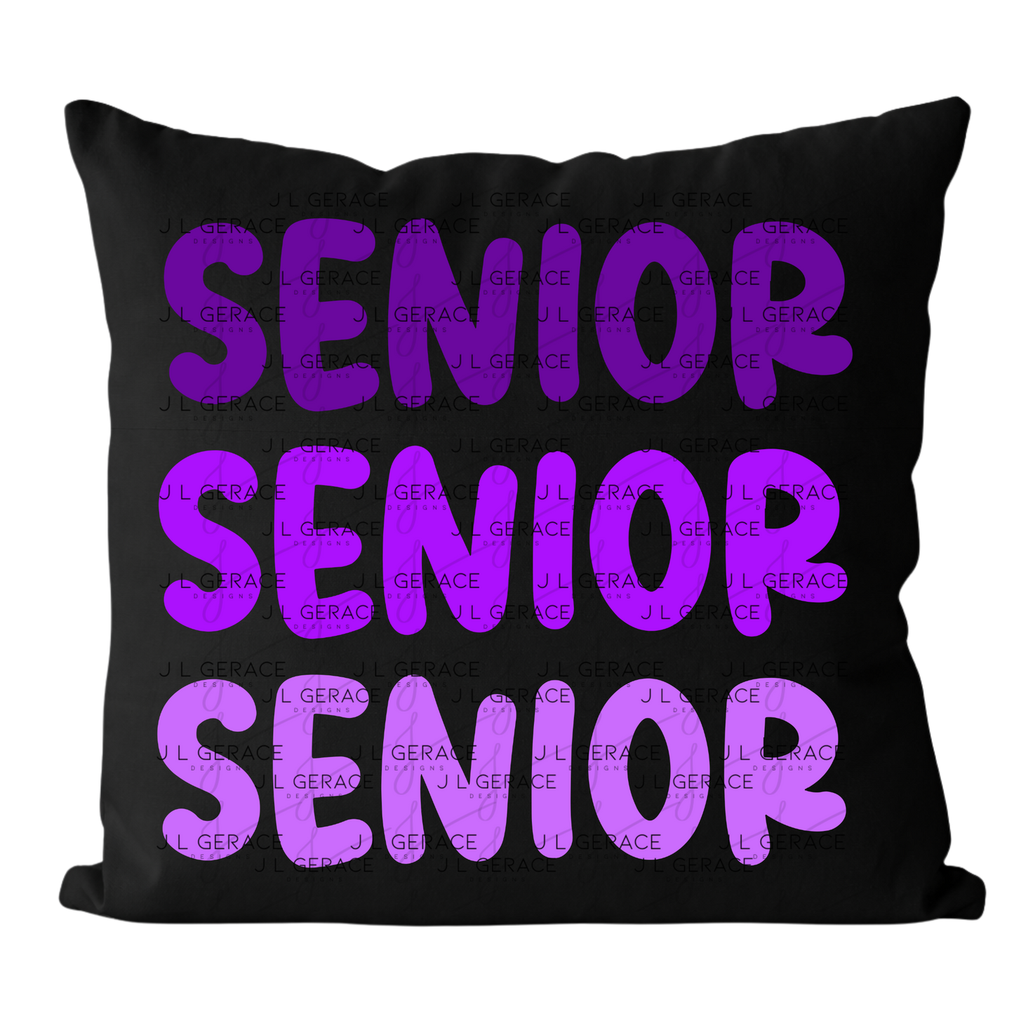 Senior PNG – Purple Gradient Graduation Lettering Design
