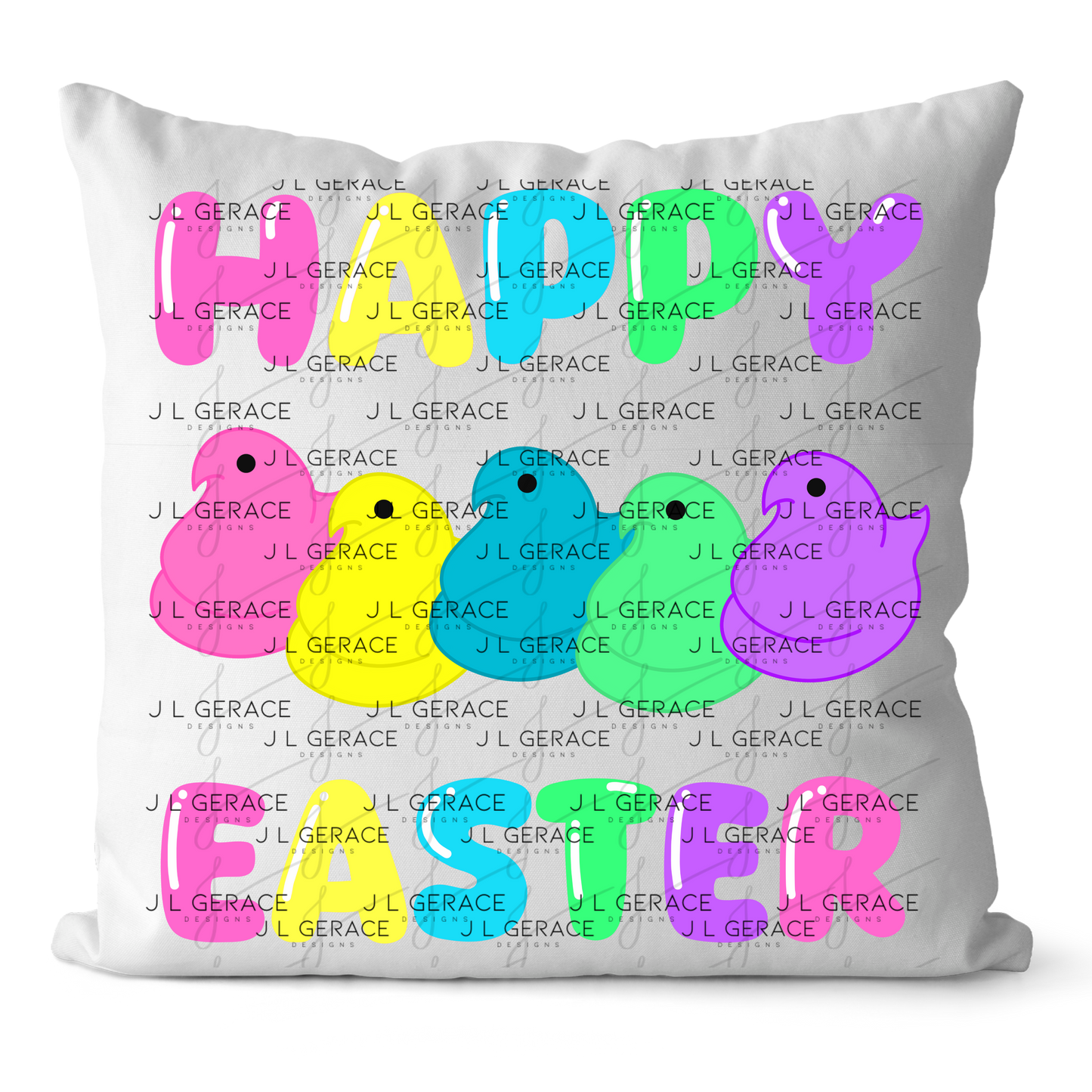 Happy Easter Chick Clipart Sublimation PNG Peeps Chick Colorful Design