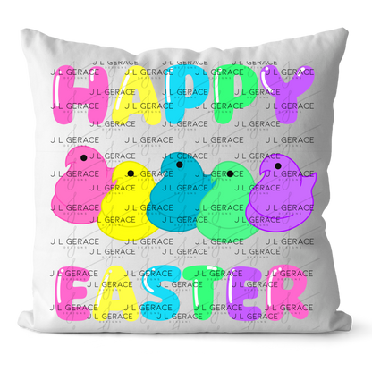 Happy Easter Chick Clipart Sublimation PNG Peeps Chick Colorful Design