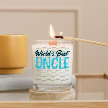 Worlds Best Uncle PNG – Teal Glossy Typography Sublimation Design