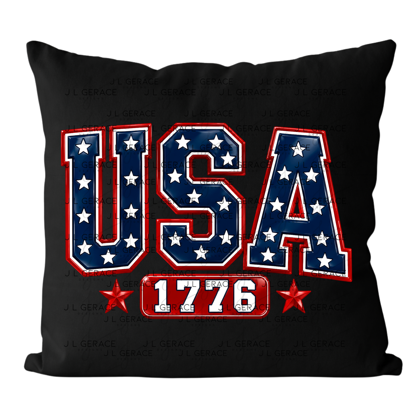 USA 1776 Glossy Patriotic PNG Design
