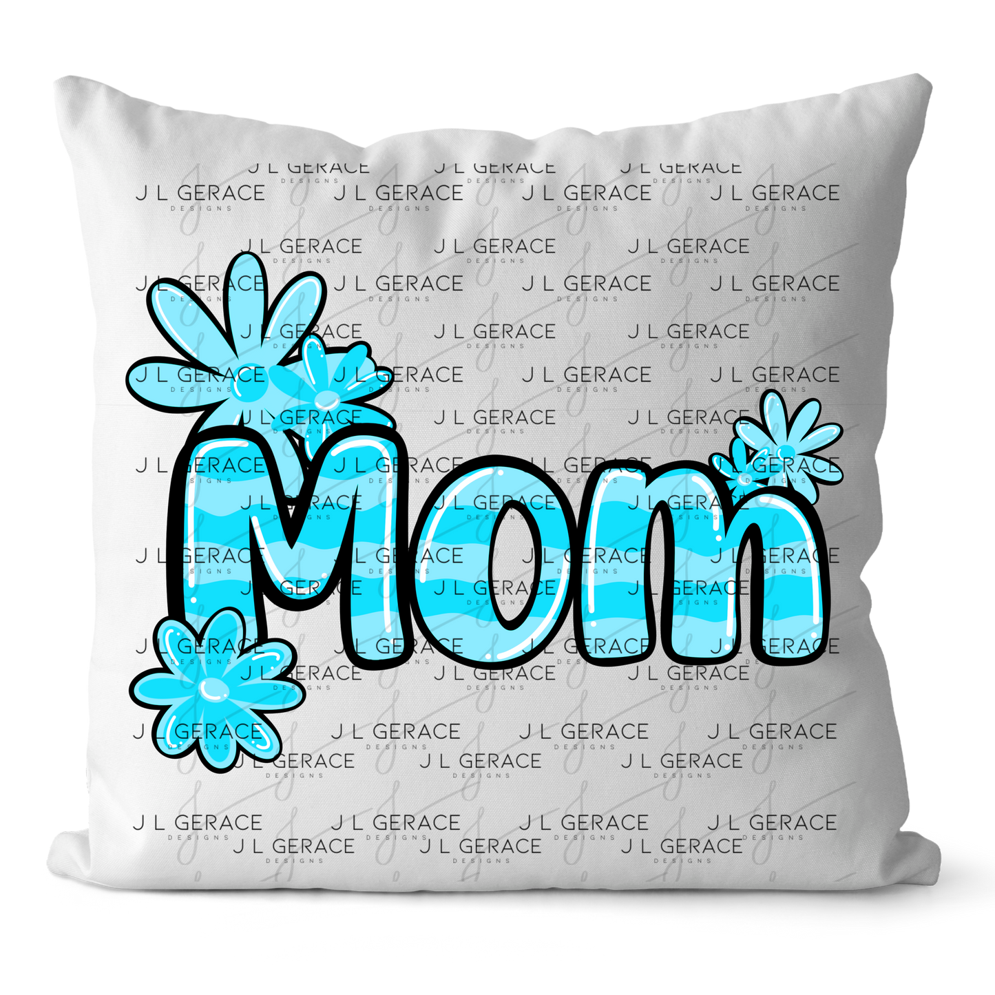 Mom Daisy Floral Blue PNG Design