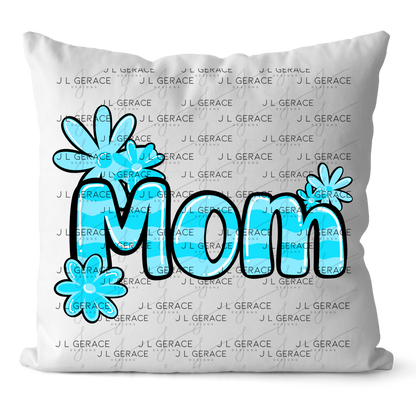 Mom Daisy Floral Blue PNG Design