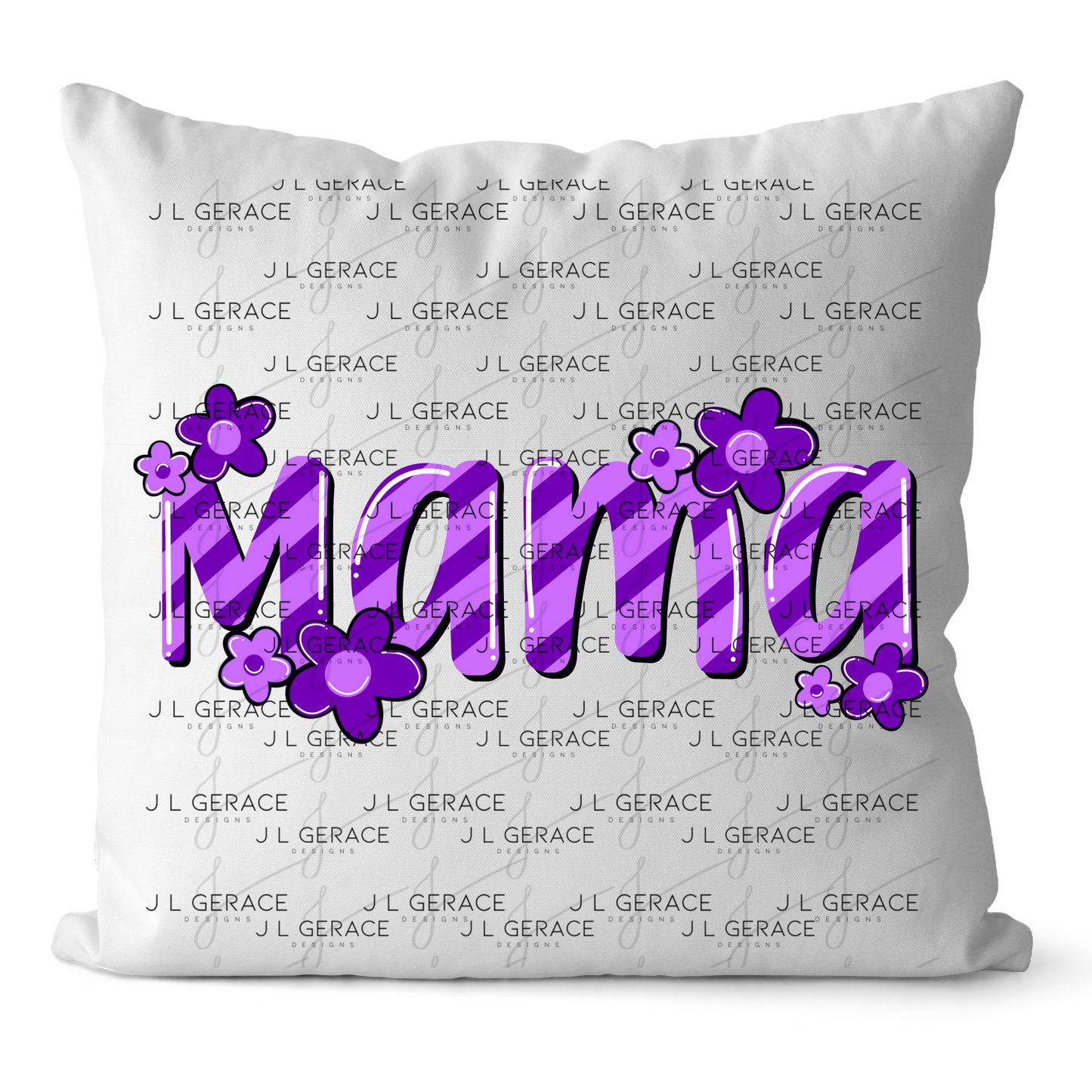 Mama Daisy Floral Purple PNG Design