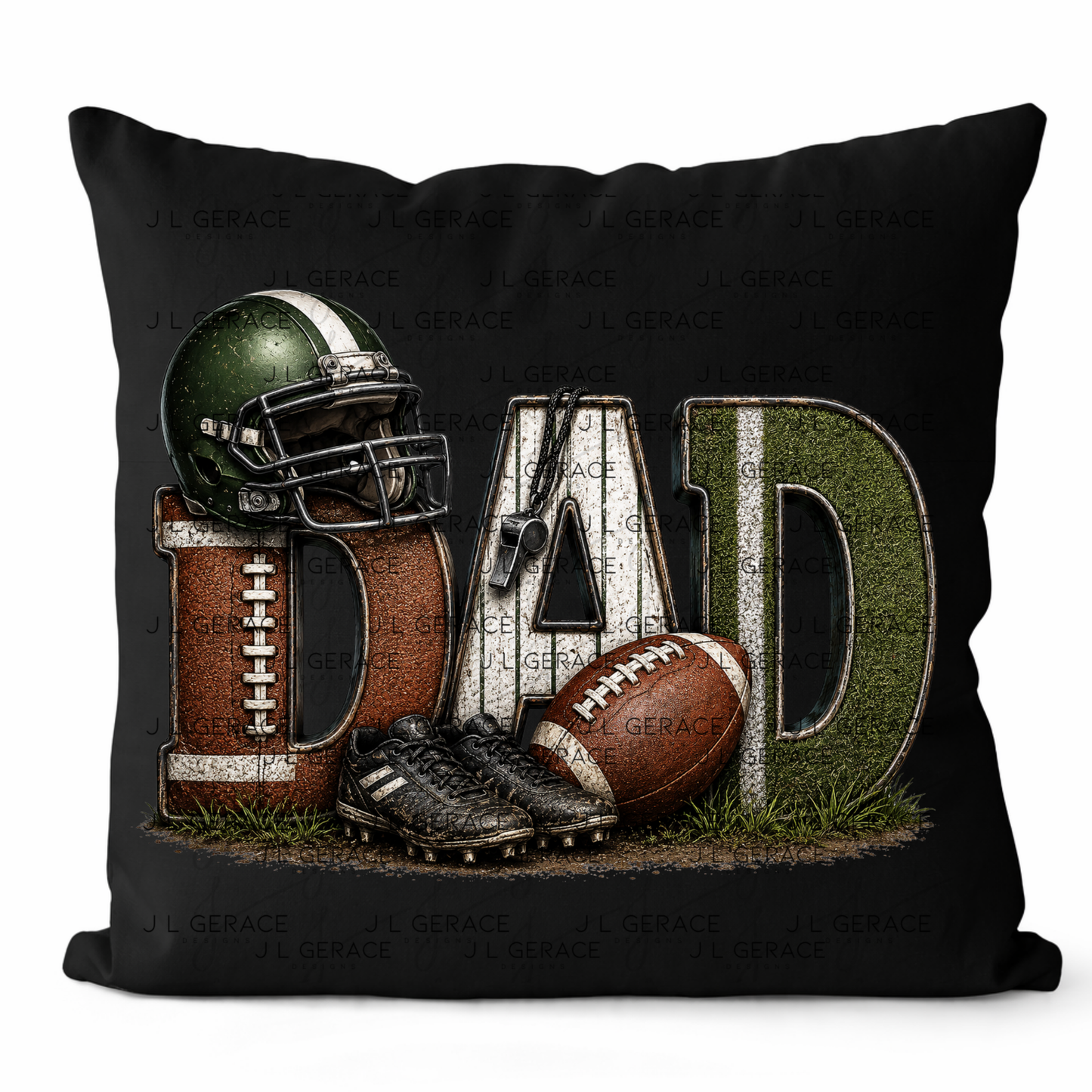 Dad PNG – Football Sports Design with Helmet Cleats and Ball
