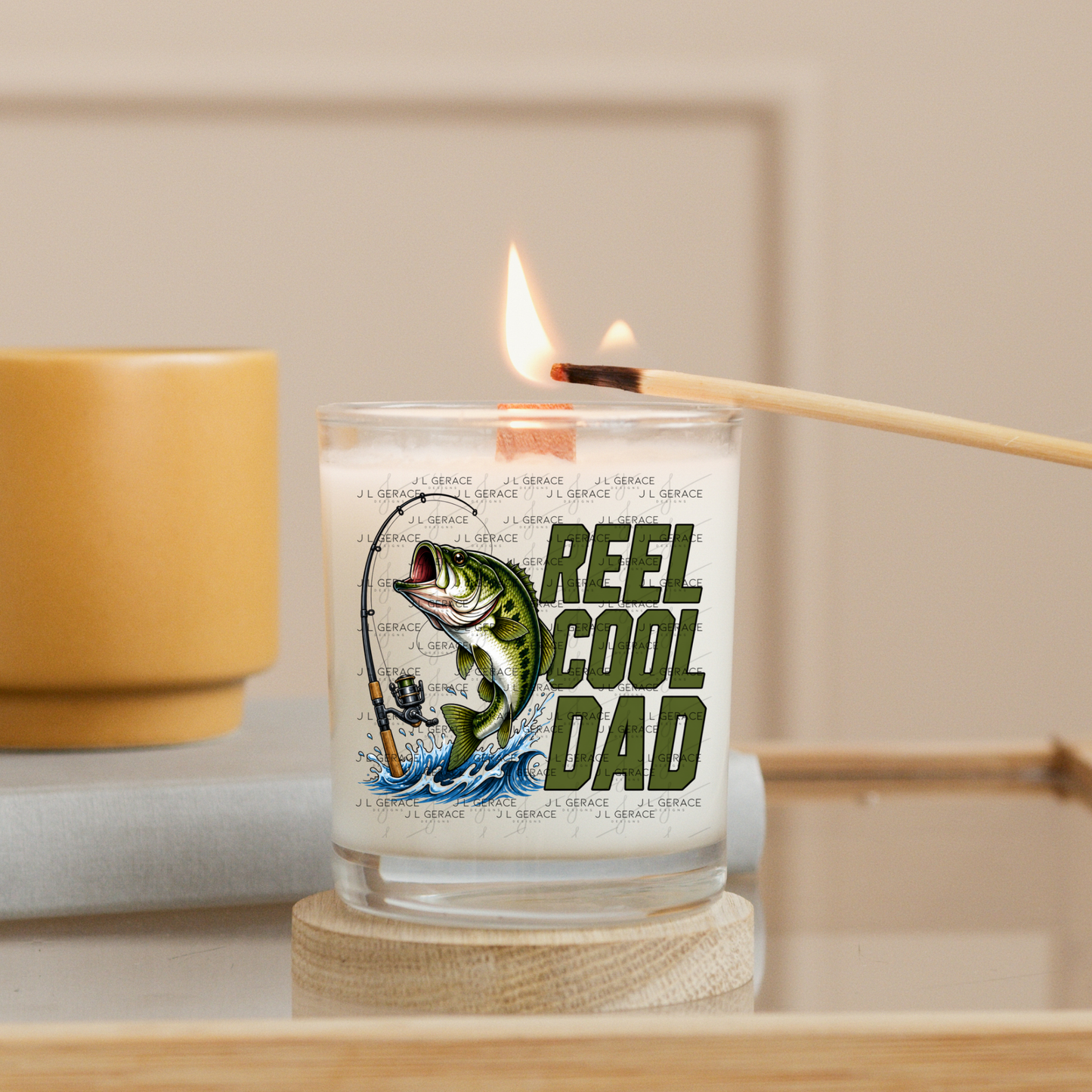 Reel Cool Dad PNG – Bass Fishing Sublimation Design