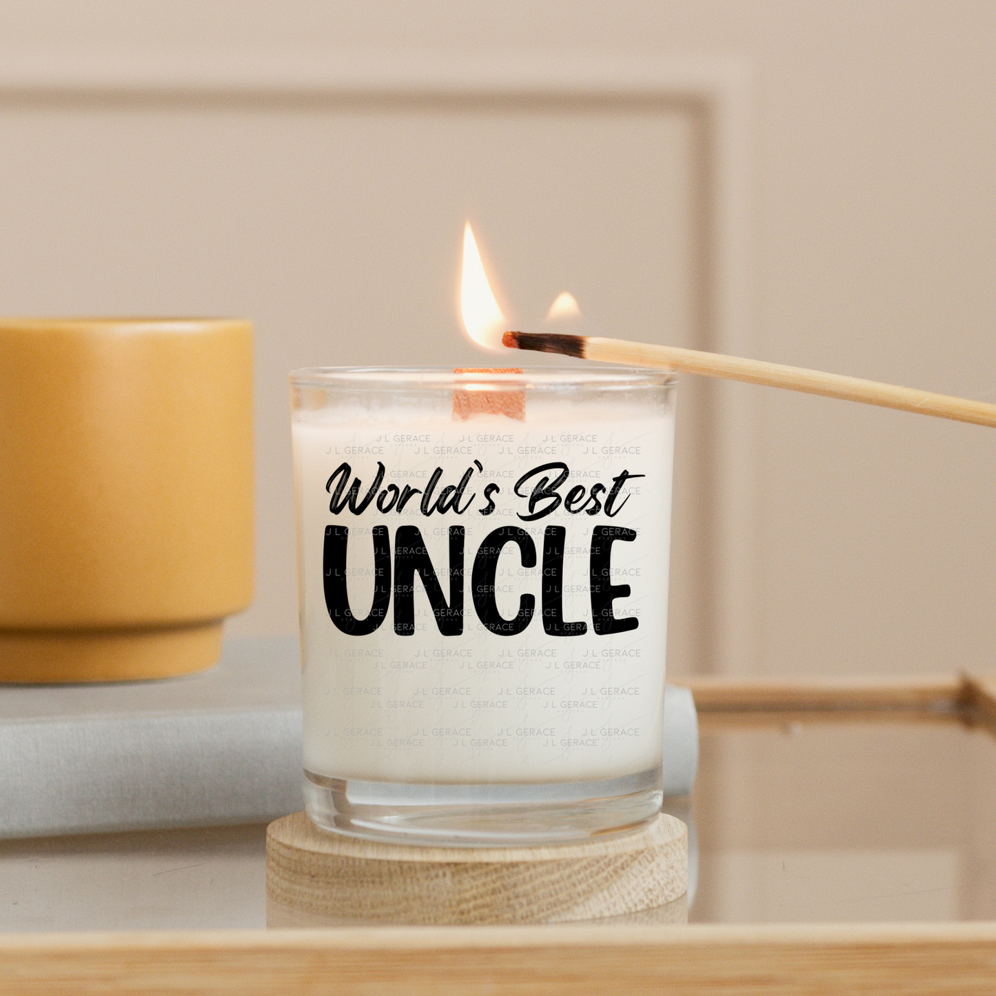 Worlds Best Uncle PNG – Black Glossy Typography Sublimation Design