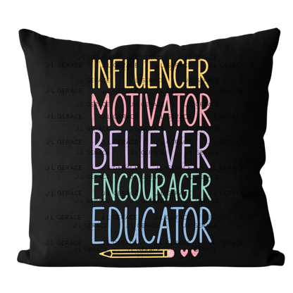 Influencer Motivator Believer Educator Teacher Colorful PNG