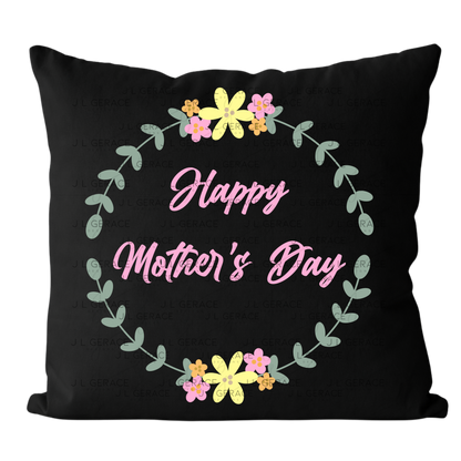 Happy Mothers Day PNG – Floral Wreath Sublimation Design