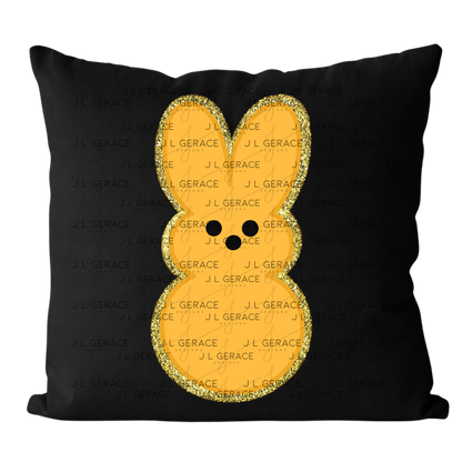 Orange Glitter Bunny Peep Easter Clipart Sublimation PNG