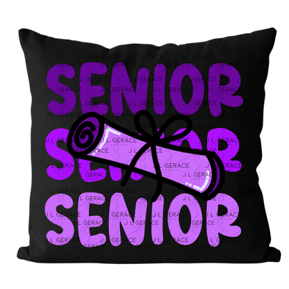 Senior PNG – Purple Diploma Graduation Lettering Design