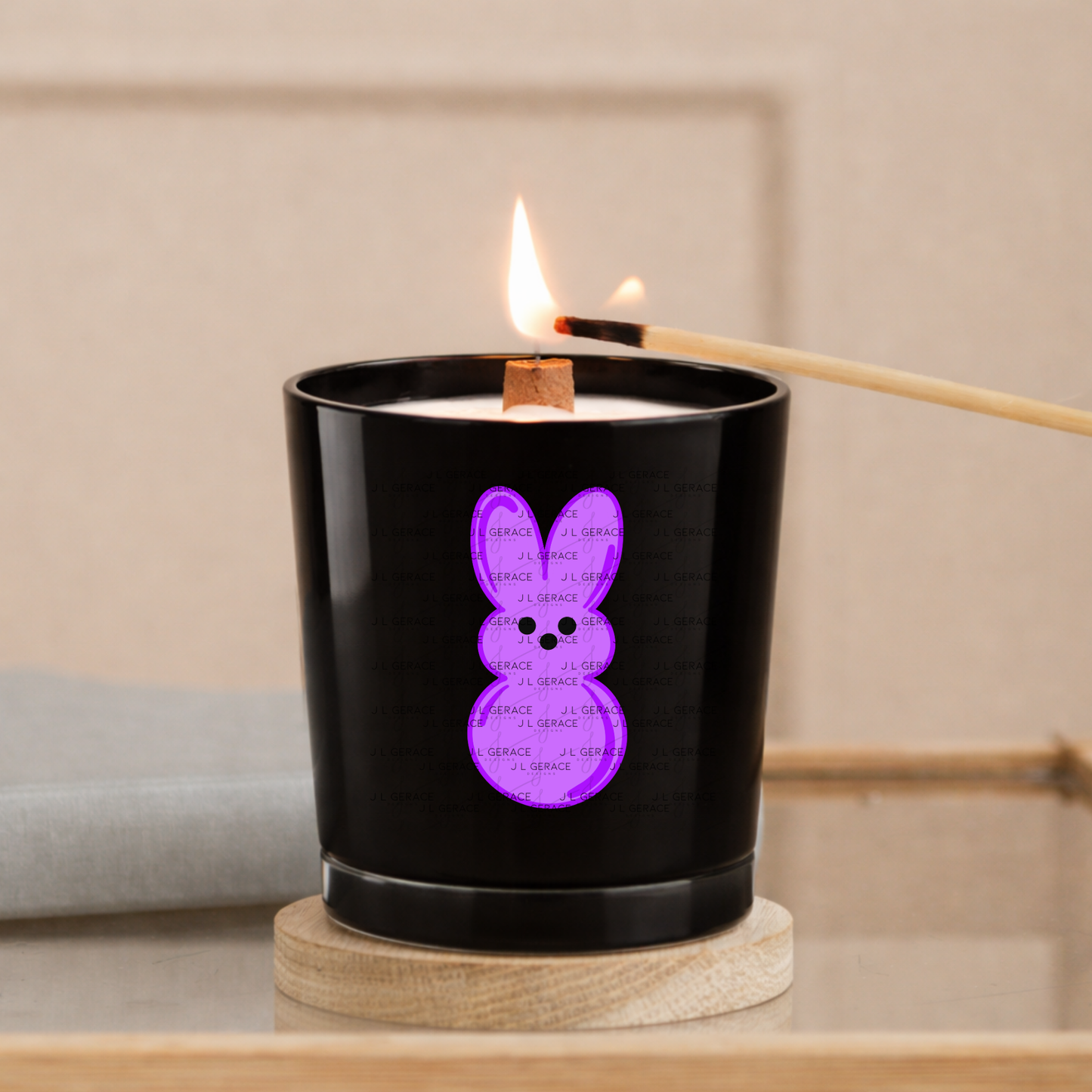 Purple Bunny Peep Easter Clipart Sublimation PNG