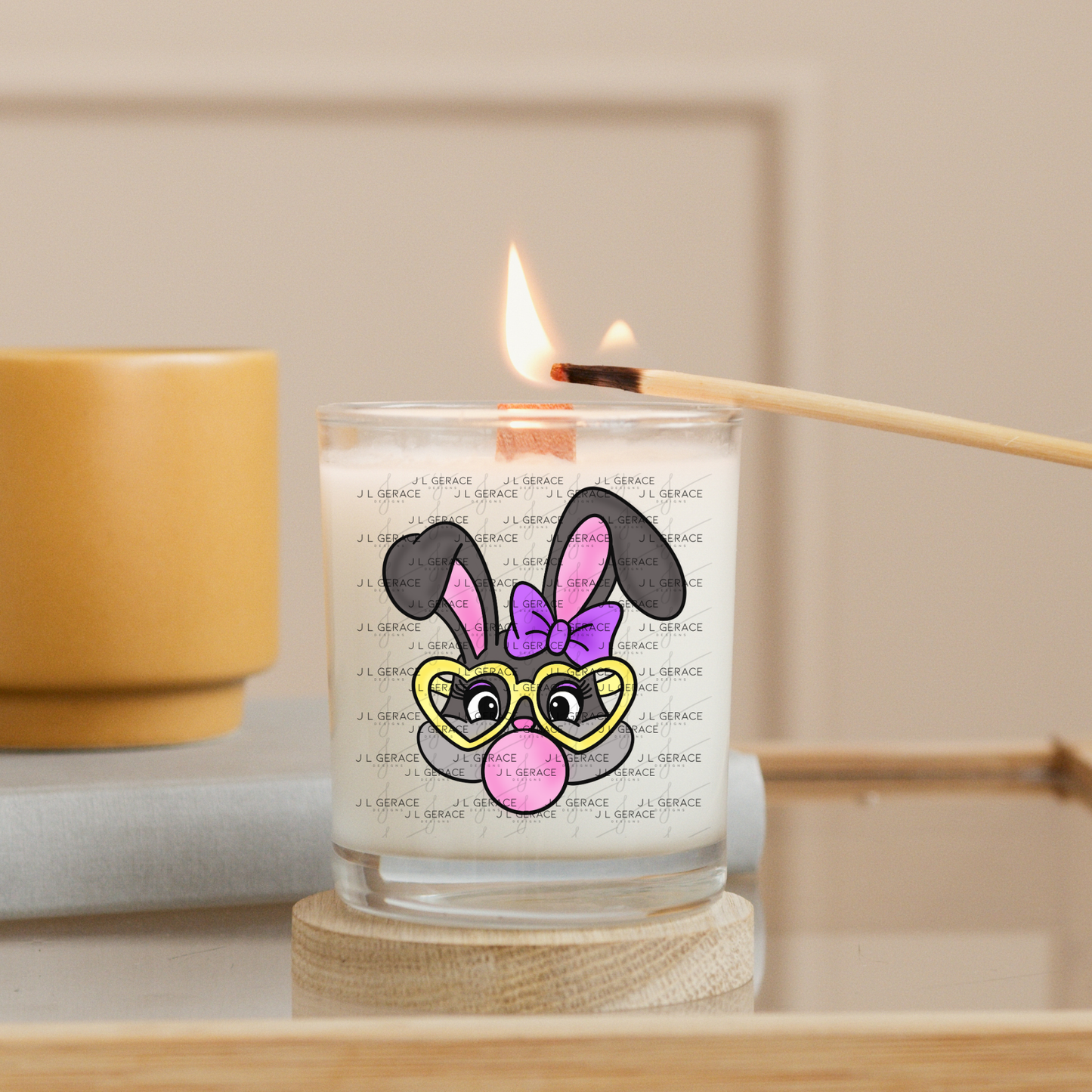 Cute Easter Bunny with Glasses PNG