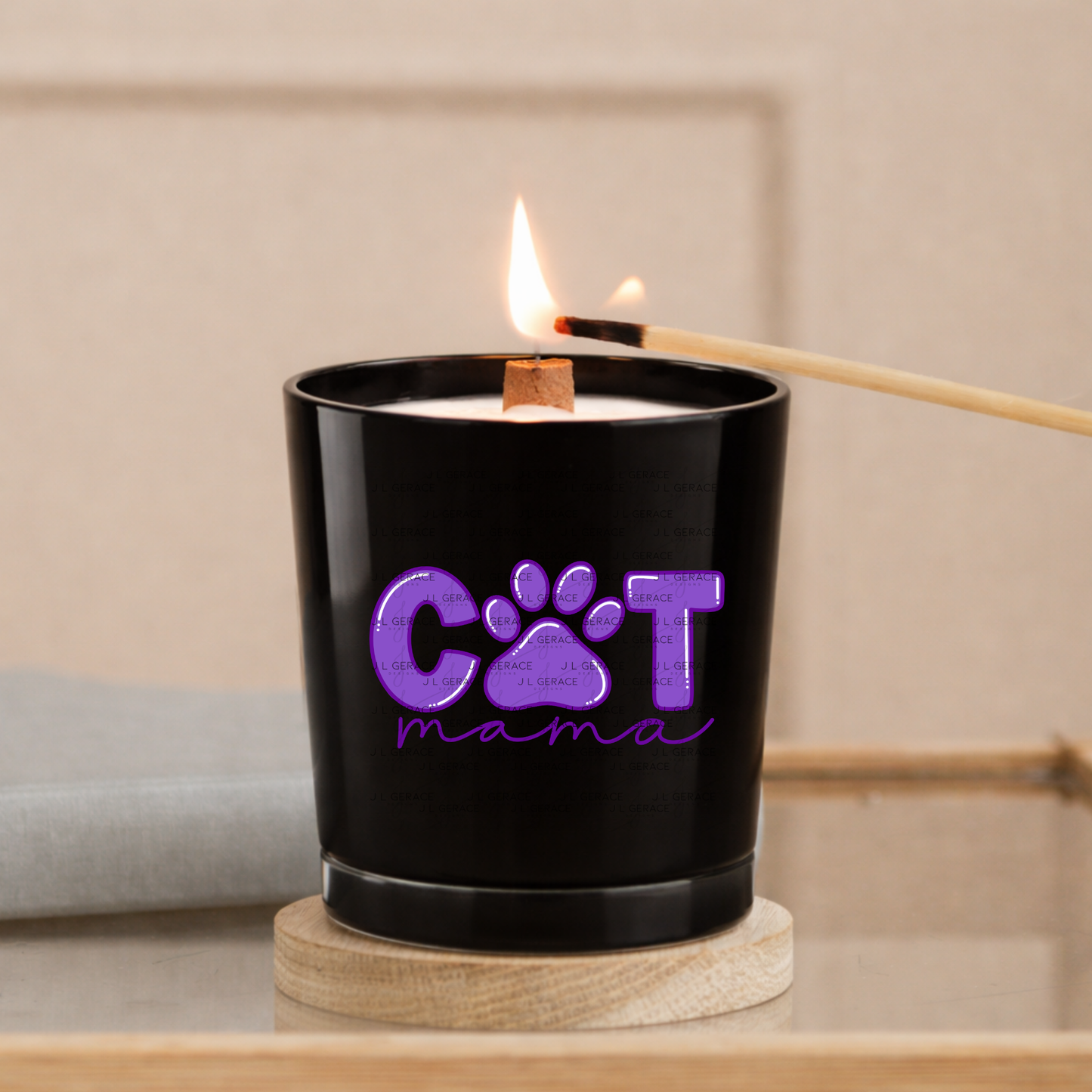 Cat Mama PNG – Purple Paw Print Pet Lover Sublimation Design