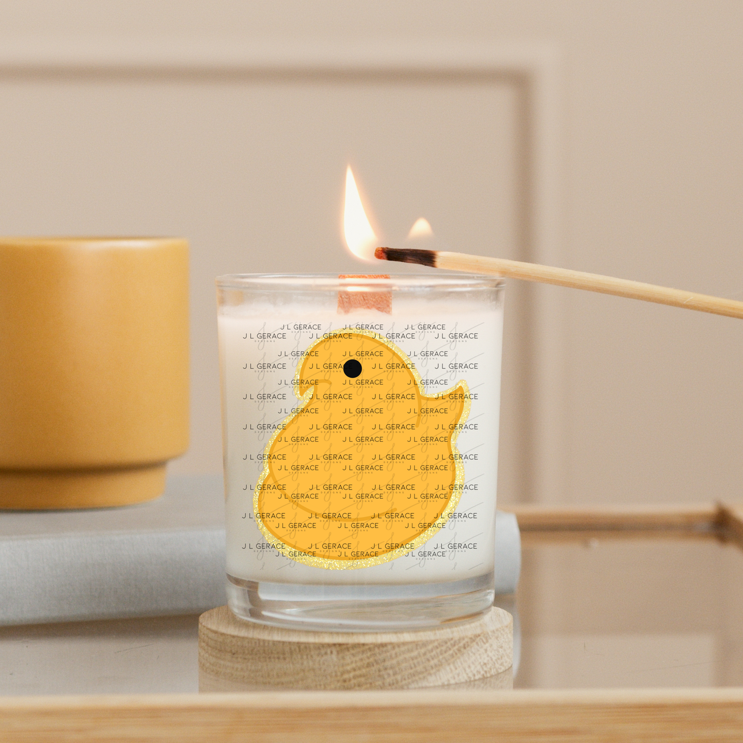 Orange Glitter Easter Peep Chick Clipart Sublimation PNG