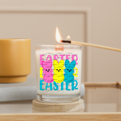 EASTER EASTER EASTER Bunnies Pink - Yellow - Blue PNG