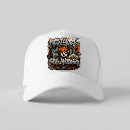 New York vs San Antonio PNG Graffiti Basketball Championship Sublimation Design