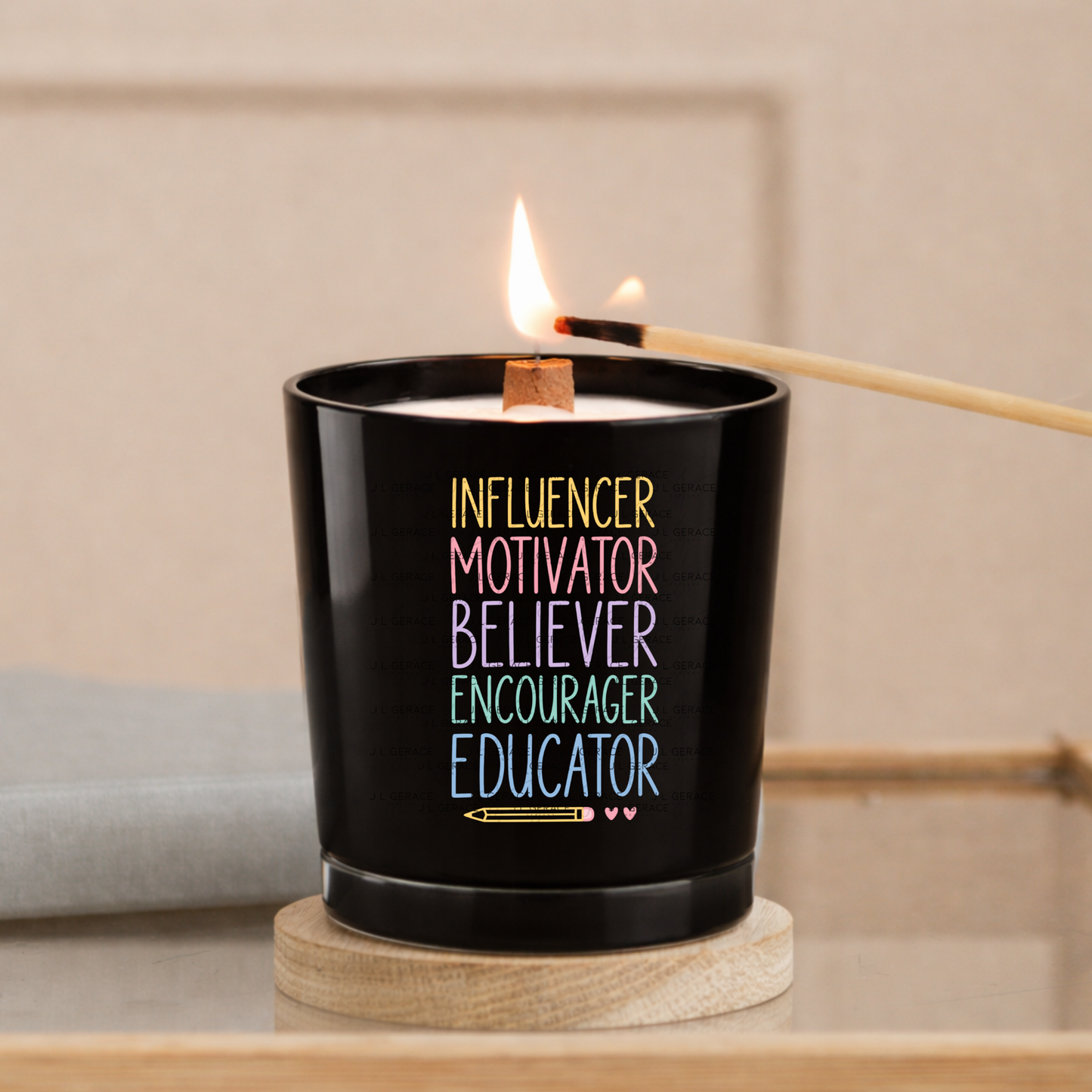 Influencer Motivator Believer Educator Teacher Colorful PNG
