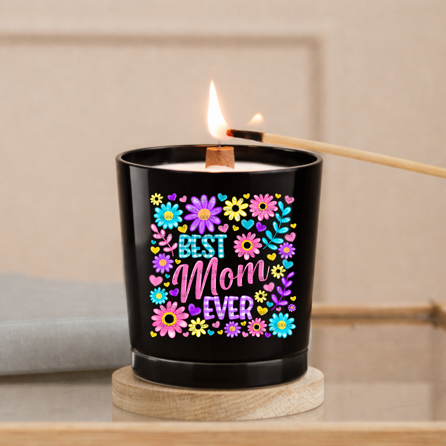 Best Mom Ever Colorful Floral PNG Design