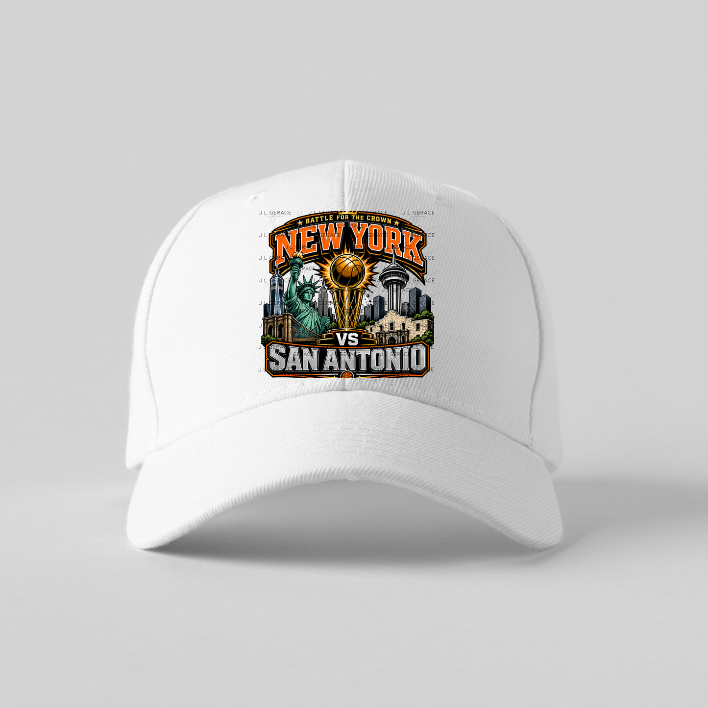 New York vs San Antonio Basketball Trophy PNG Design