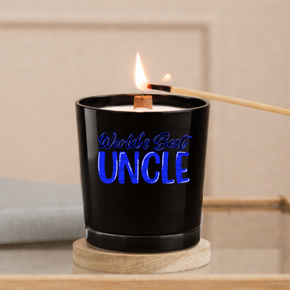 World’s Best Uncle PNG – Blue Glossy Typography Quote Design