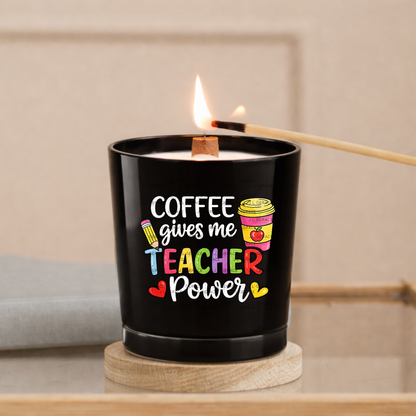 Coffee Gives Me Teacher Power PNG Sublimation Design Teacher Appreciation Digital Download
