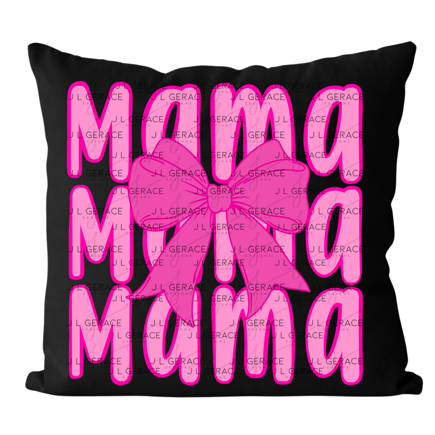Mama Mama Mama PNG – Pink Bow Mothers Day Sublimation Design