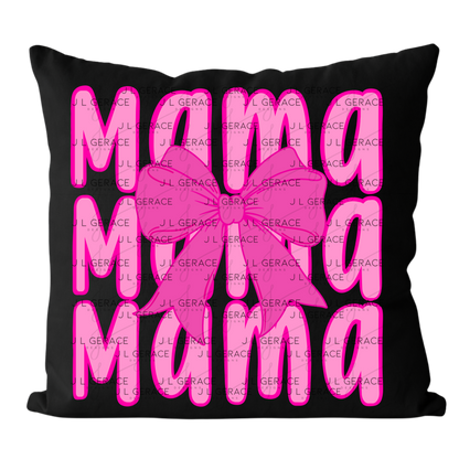 Mama Mama Mama PNG – Pink Bow Mothers Day Sublimation Design