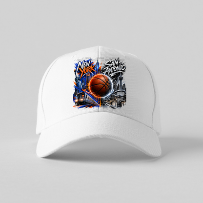 New York vs San Antonio Graffiti Basketball PNG Design