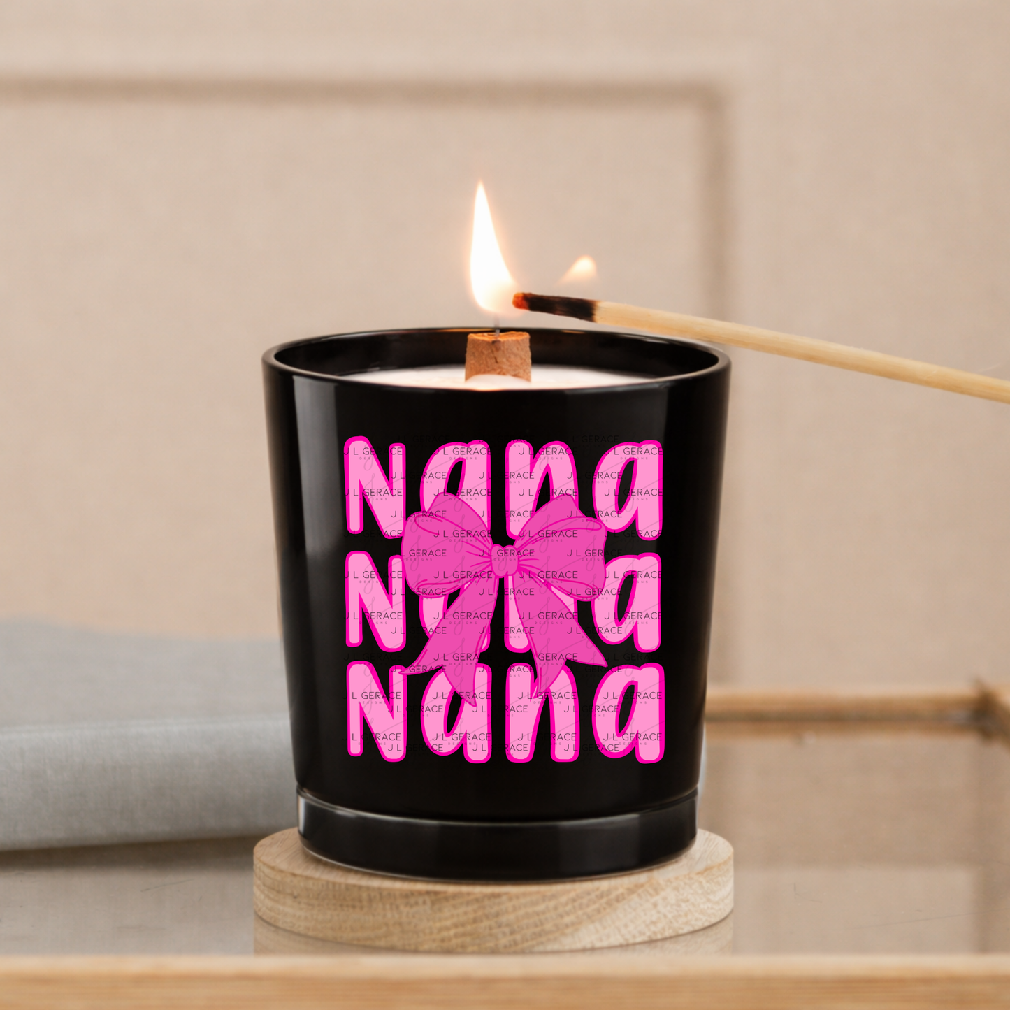 Nana Bow PNG – Pink Coquette Style Sublimation Design