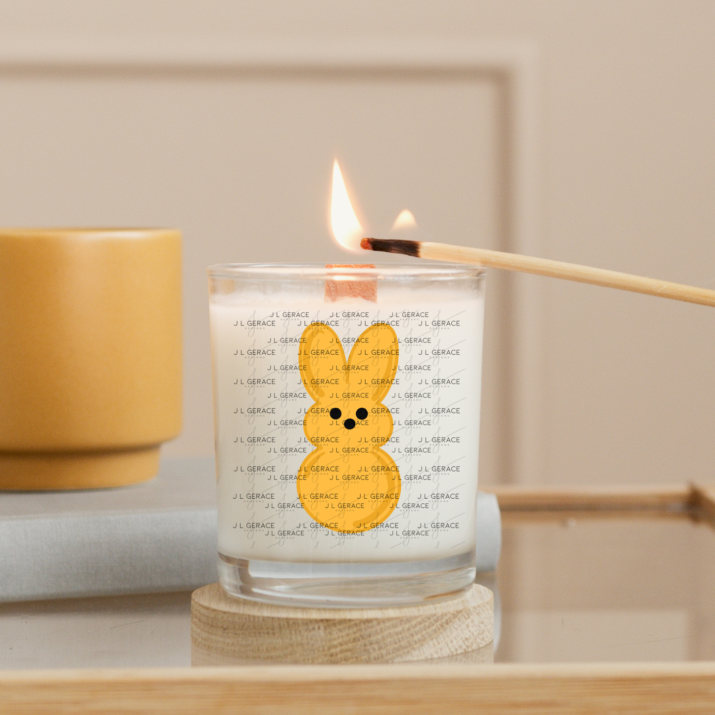 Orange Bunny Peep Easter Clipart Sublimation PNG
