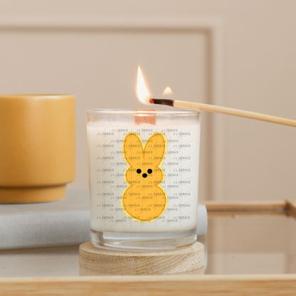 Orange Glitter Bunny Peep Easter Clipart Sublimation PNG