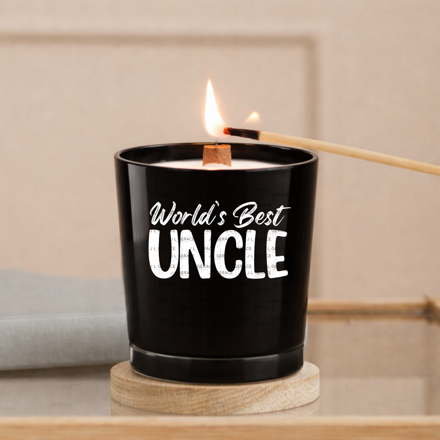 Worlds Best Uncle PNG – White Typography Sublimation Design