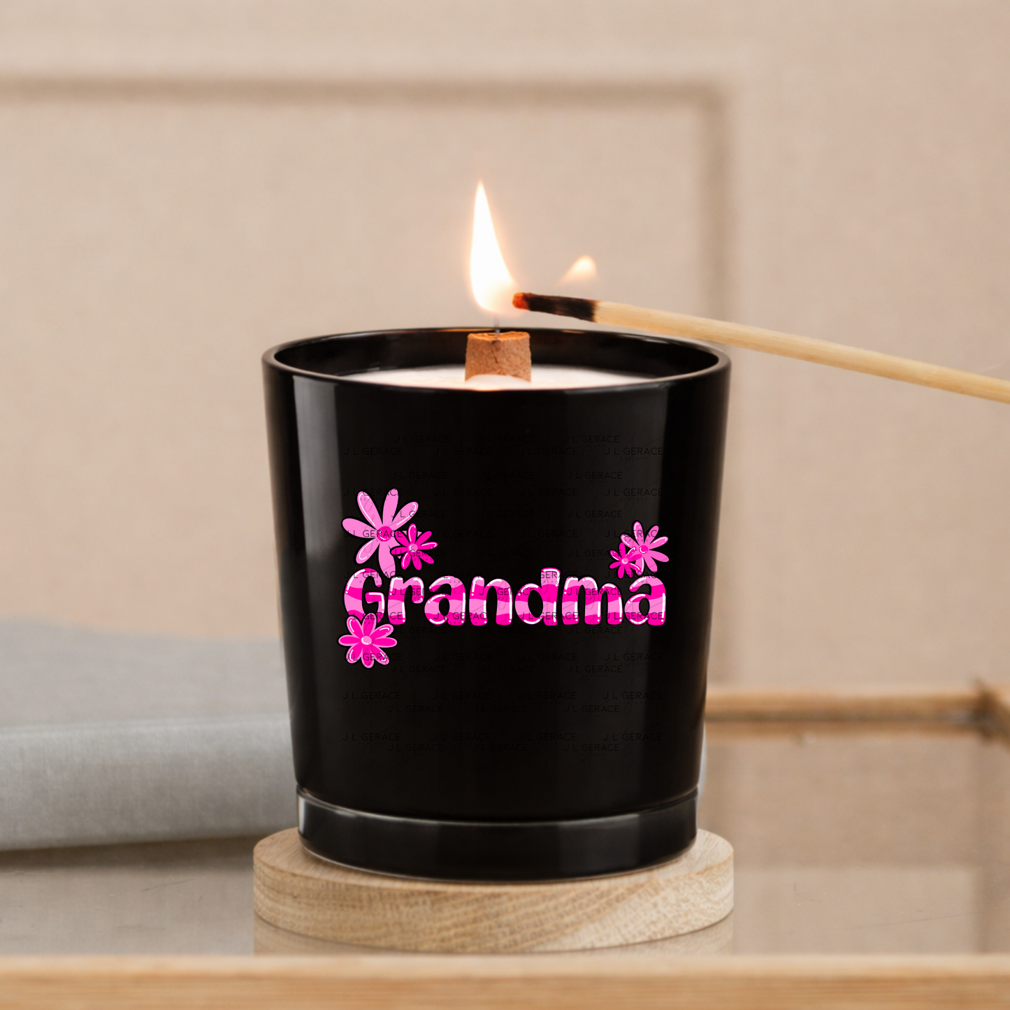 Grandma PNG – Pink Floral Name Sublimation Design