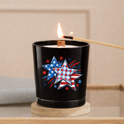 Patriotic Watercolor Stars PNG Design