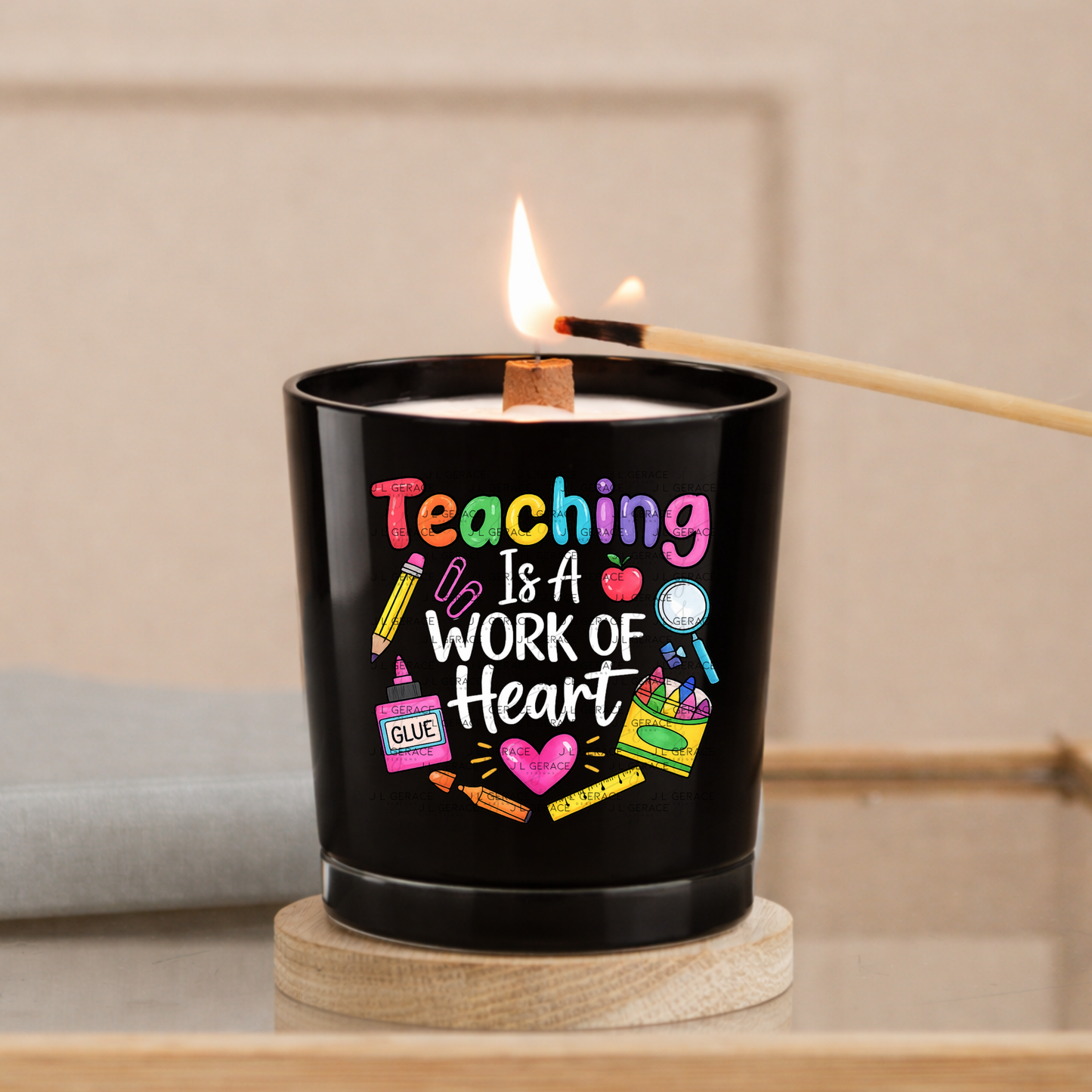 Teaching Is A Work Of Heart Teacher PNG Digital Download (2 Colors)