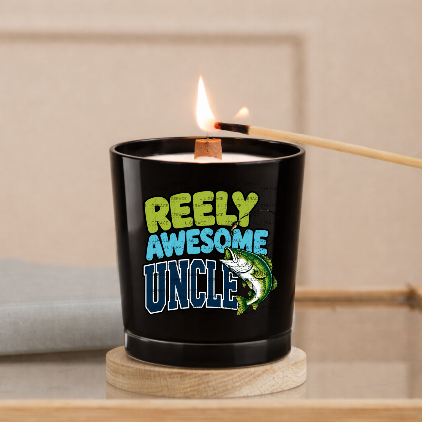 Reely Awesome Uncle PNG – Bass Fishing Sublimation Design