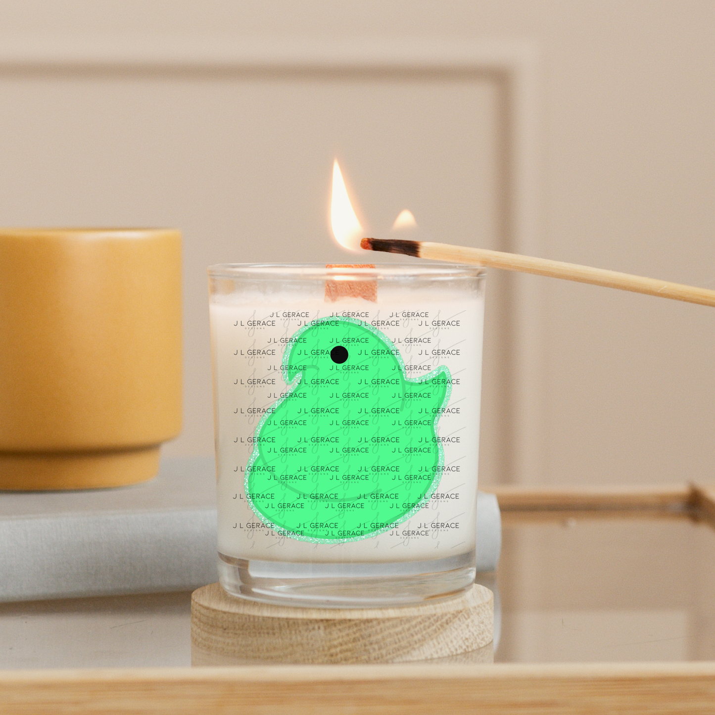 Green Glitter Easter Peep Chick Clipart Sublimation PNG