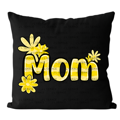 Mom Daisy and Stripes Floral Yellow PNG Design