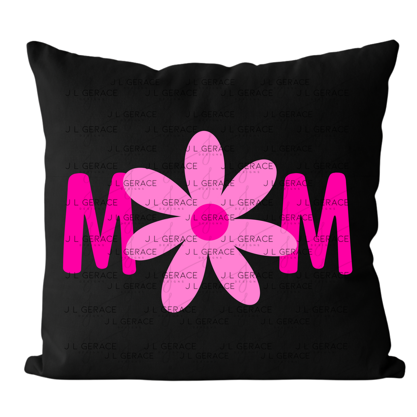 Mom Daisy Floral Pink Gradient PNG Design