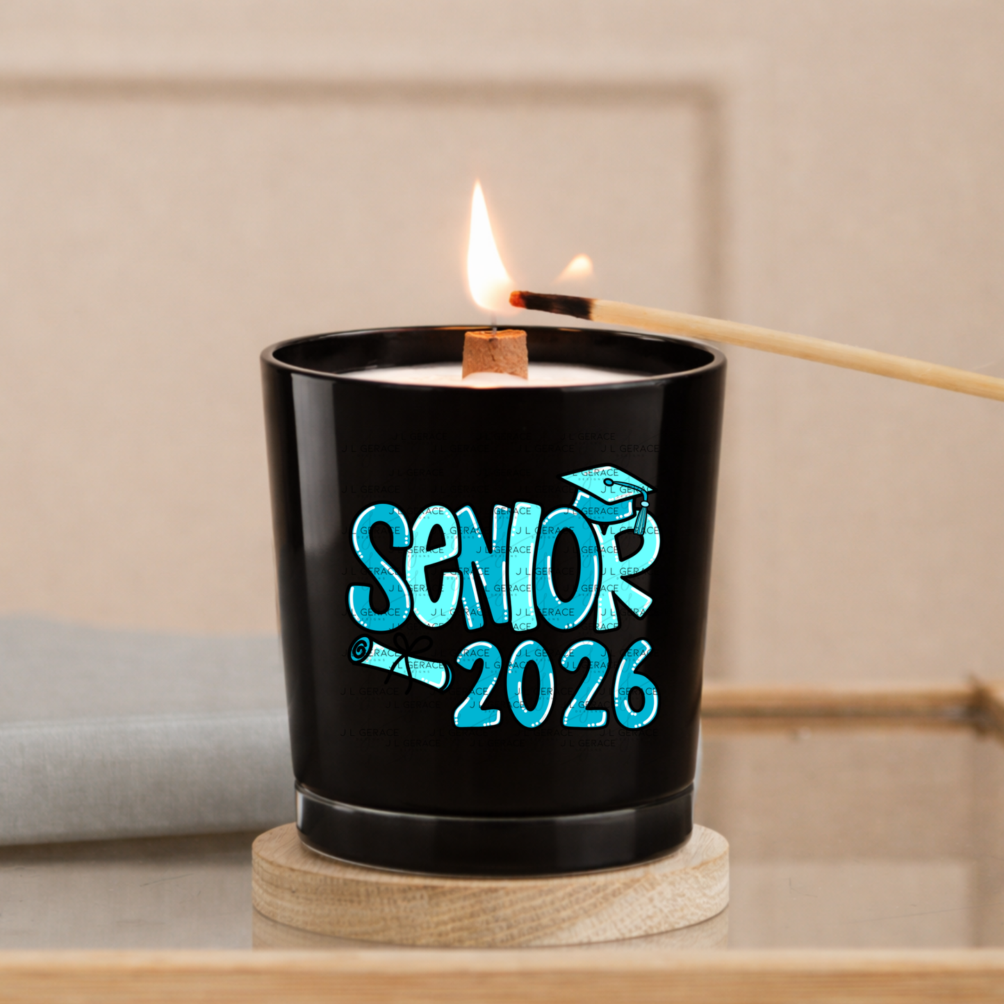 Senior 2026 PNG – Turquoise Graduation Cap and Diploma Design